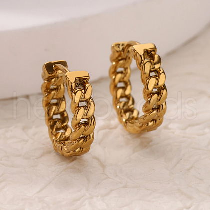 304 Stainless Steel Hoop Earrings EJEW-B142-01G-1