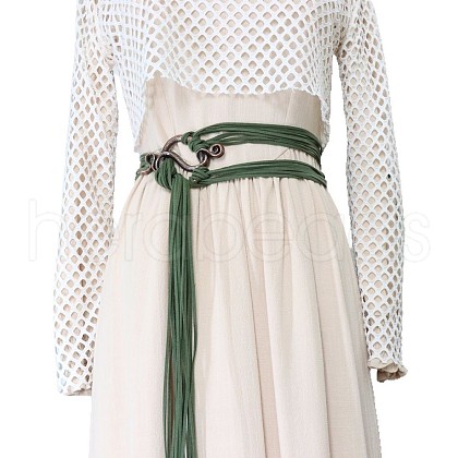 Vintage Faux Suede Cord Multi-layered Long Tassel Belly Chain Belts FS-WG0892A-03-1