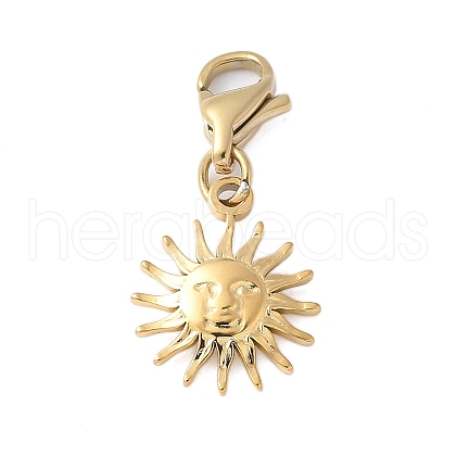 304 Stainless Steel Sun Pendant Decoration STAS-S165-09G-1