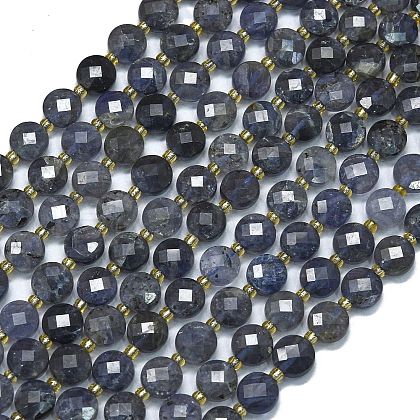 Natural Iolite Beads Strands G-K389-B29-01-1
