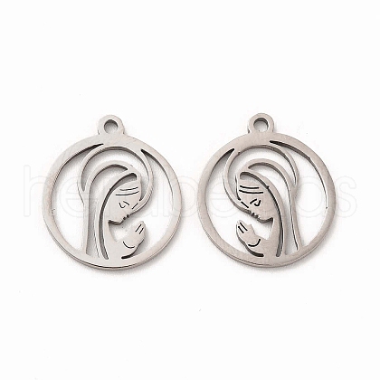 Non-Tarnish 201 Stainless Steel Pendants STAS-E188-12P-1
