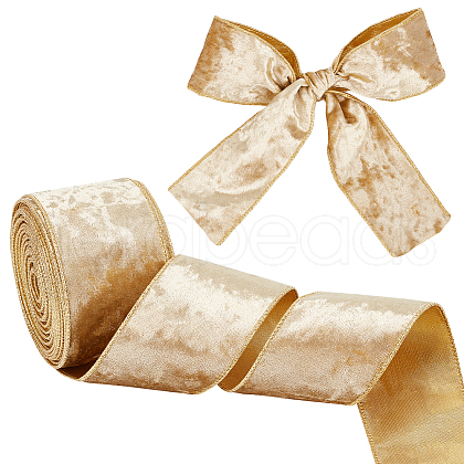Single Face Velvet Wired Ribbon OCOR-WH0078-222B-02-1