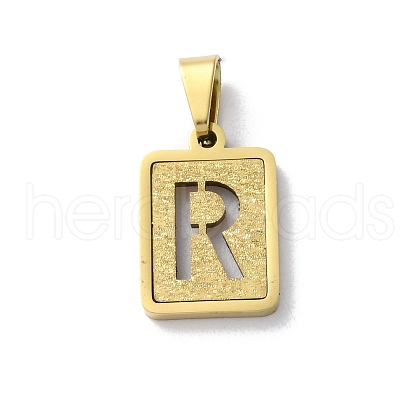 304 Stainless Steel Alphabet Pendants STAS-S152-01G-R-1