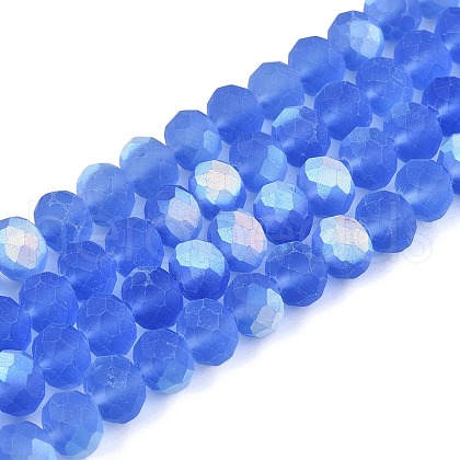 Transparent Glass Beads Strands X-EGLA-A044-T8mm-MB14-1