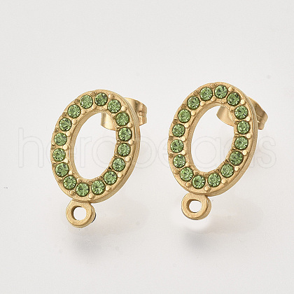 304 Stainless Steel Stud Earring Findings STAS-T052-03G-10-1