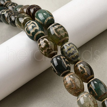 Tibetan Style dZi Beads Strands G-S389-A05-1