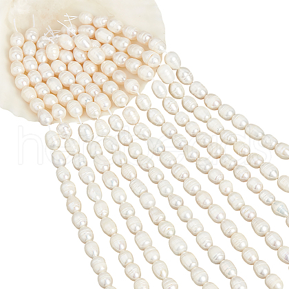  3 Strands Natural Cultured Freshwater Pearl Beads Strands PEAR-NB0002-59-1