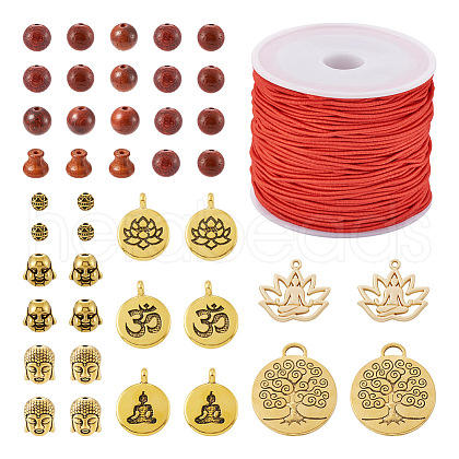 DIY Mala Bead Bracelet Making Kit DIY-TA0004-17-1