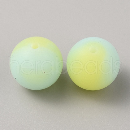 Luminous Round Food Grade Silicone Beads SIL-TAC0007-04K-1