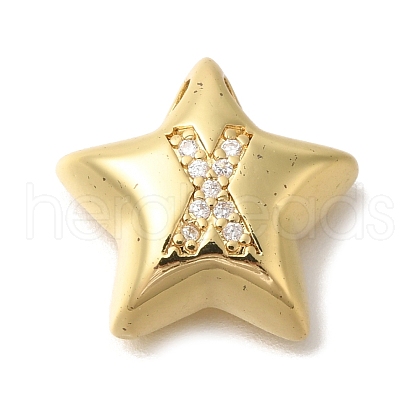 Rack Plating Brass Micro Pave Cubic Zirconia Pendants KK-I722-05G-X-1