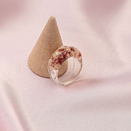 Dried Flower Clear Resin Finger Rings FS-WGF6920-02-1