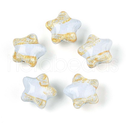 Transparent Resin Enamel Beads RESI-N043-02B-1