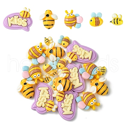 20Pcs 5 Styles Opaque Resin Decoden Cabochons CRES-YW0002-18-1