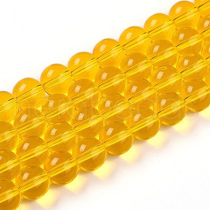 Transparent Glass Beads Strands GLAA-T032-T10mm-24-1