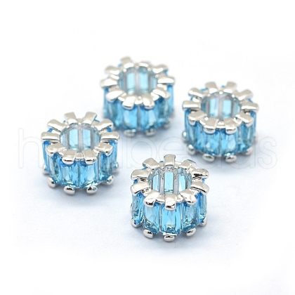 Cubic Zirconia European Beads KK-L184-64C-P-1