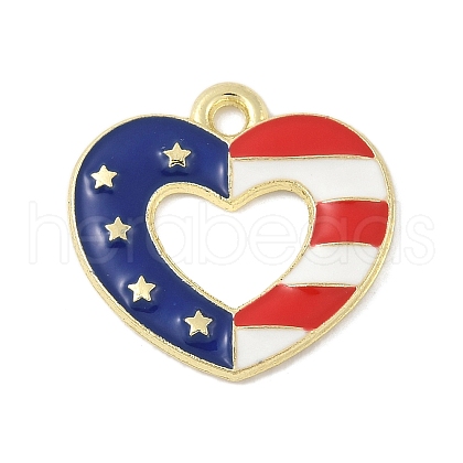 Independence Day Alloy Enamel Pandants FIND-M083-05E-G-1