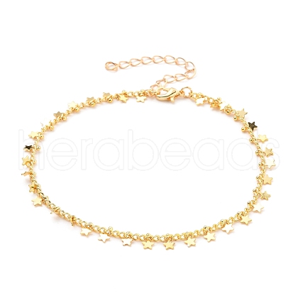 Brass Anklets AJEW-AN00298-1