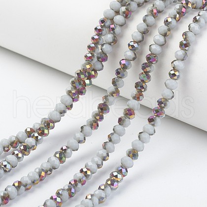Electroplate Opaque Glass Beads Strands EGLA-A034-P4mm-R15-1