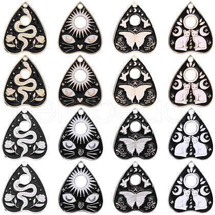 SUNNYCLUE 32Pcs 8 Styles Alloy Enamel Pendants ENAM-SC0005-13B-1