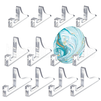 AHADERMAKER 12Pcs 3 Styles Desktop Transparent Acrylic Display Holder for Photo Frame ODIS-GA0001-57-1