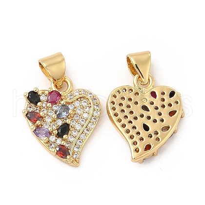 Brass Micro Pave Cubic Zirconia Pendants KK-H441-48G-1