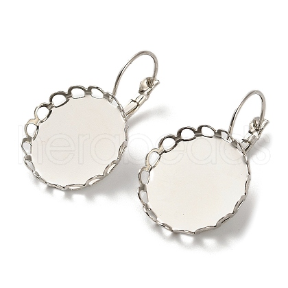 Brass DIY Leverback Earring Settings KK-R211-07P-02-1