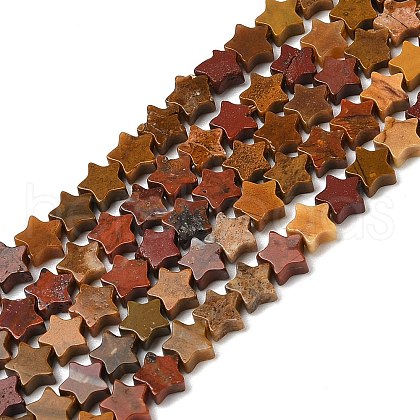 Natural Ocean Jasper Beads Strands G-H087-C08-01-1