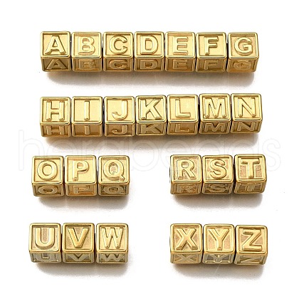26Pcs 26 Styles 304 Stainless Steel Cube Beads STAS-V009-01G-1