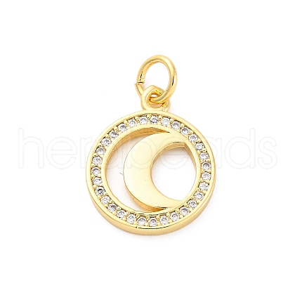 Brass Micro Pave Cubic Zirconia Pendants KK-D325-60G-03-1