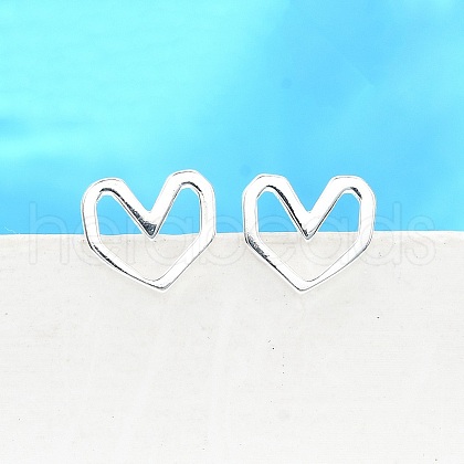 S925 Sterling Silver Stud Earrings EJEW-P305-01C-P-1