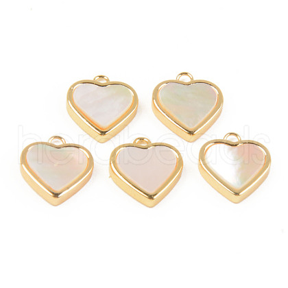Natural White Shell Mother of Pearl Shell Charms SHEL-T017-23G-1