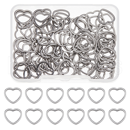 DICOSMETIC 100Pcs 304 Stainless Steel Linking Ring STAS-DC0016-07-1