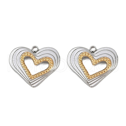 304 Stainless Steel Pendants STAS-L290-67GP-1