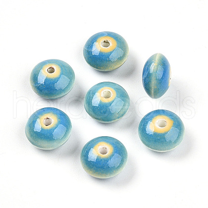Handmade Porcelain Beads PORC-Q174-12x7mm-3-01-1