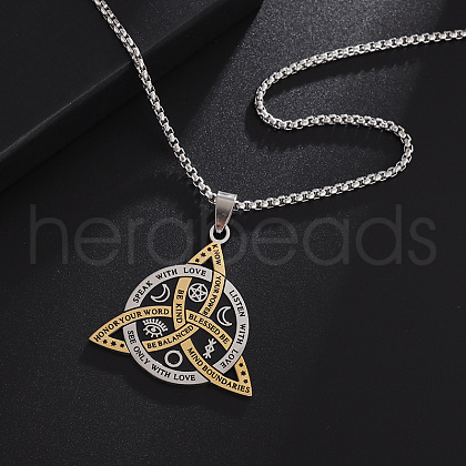 Viking Triskelion Knot Stainless Steel Pendant Necklaces for Men FS-WG7E48C-01-1