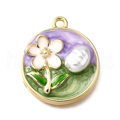 Alloy Enamel Pendants ENAM-K076-10C-G-1