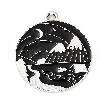 Alloy Enamel Pendants PALLOY-Q451-01E-1