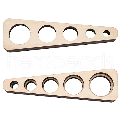 Basswood Measuring Tool for Doll Craft Eyes TOOL-WH0155-124A-1