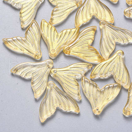 Transparent Spray Painted Glass Pendants GLAA-S190-009A-04-1