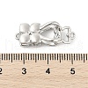 Brass Micro Pave Clear Cubic Zirconia Interlocking Clasps KK-U059-16P-3