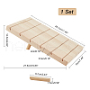 6-Slot Rectangle Slant Back Wood Ring Display Stands RDIS-WH0018-03-2