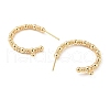 Brass Ring Stud Earrings Findings KK-K351-28G-2