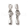 304 Stainless Steel Lobster Claw Clasps with Cord Ends STAS-H179-02P-1