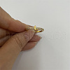 Brass Micro Pave Clear Cubic Zirconia Finger Rings FS-WGE303B-38-1