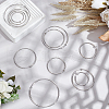 Beebeecraft 4Pairs 4 Styles 304 Stainless Steel Hoop Earrings EJEW-BBC0001-41-4