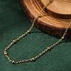 304 Stainless Steel Satellite Chain Necklaces NJEW-L173-012-G-1