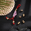  8Pcs 4 Styles Outdoor EDC Tool Brass Parachute Rope European Beads KK-NB0003-64-4