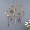 Iron Grid Shape Wall Mount Earring Display ODIS-P010-01G-1
