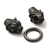 Tibetan Style 304 Stainless Steel Spring Gate Rings FIND-Z046-02AS-01-1