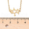 304 Stainless Steel Chemical Symbol Pendant Necklaces NJEW-Z073-03G-05-5